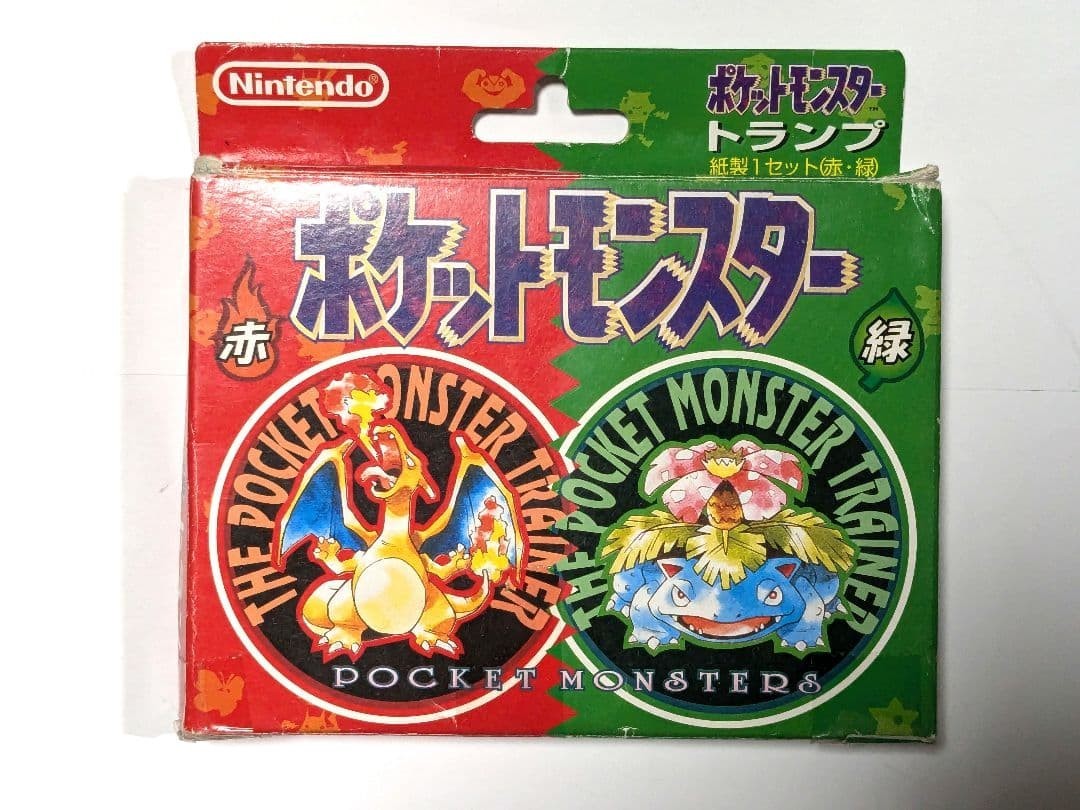 Pokemon Playing Cards Deck Poker Red Green set Charizard Venusaur Nintendo 1996