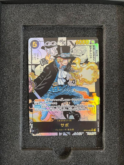 One Piece Card Game Sabo MANGA ART Super Parallel SR TCG Toy OP04-083 BANDAI