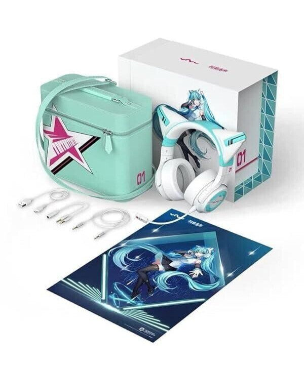 Hatsune Miku cat ear headphones limited Vocaloid Bluetooth Music Equipment YOWU - photo 5