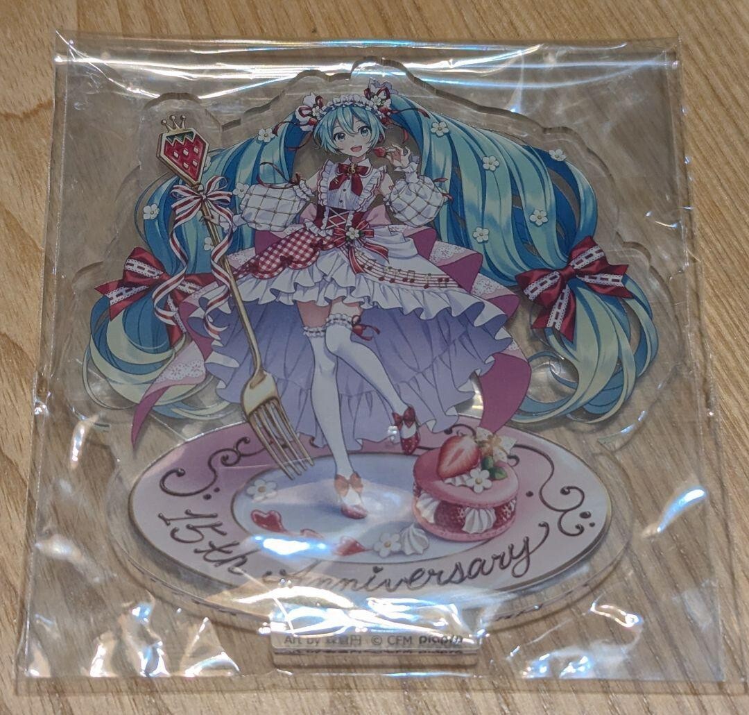 Hatsune Miku Nendoroid Figure &amp; Acryl Stand Strawberry dress 15th Anniversary - photo 5