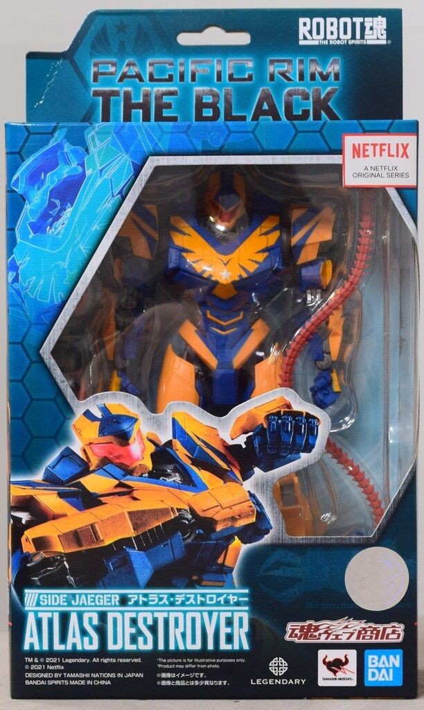 Pacific Rim The Black SIDE JAEGER Atlas Destroyer Saber Chain Toy Robot Bandai