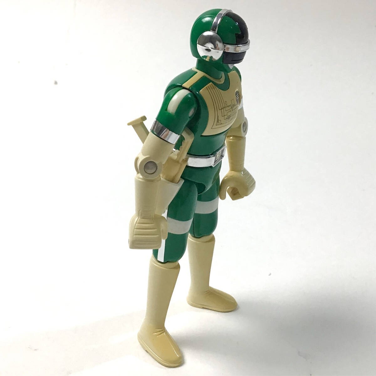 Power Rangers Choudenshi Bioman Green Chogokin Action Figure BANDAI 1984 Model