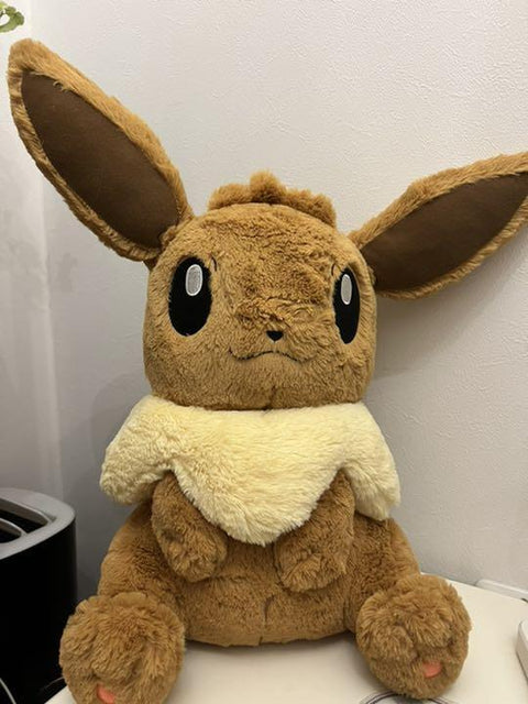 Pokemon Center Original Eevee Giant Fluffy Plush Doll FUWA-FUWA Life size toy