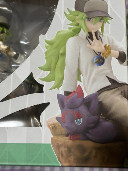 Pokemon Center Original N &amp; Zorua 1/8 Figure Black White Limited 2021 Kotobukiya