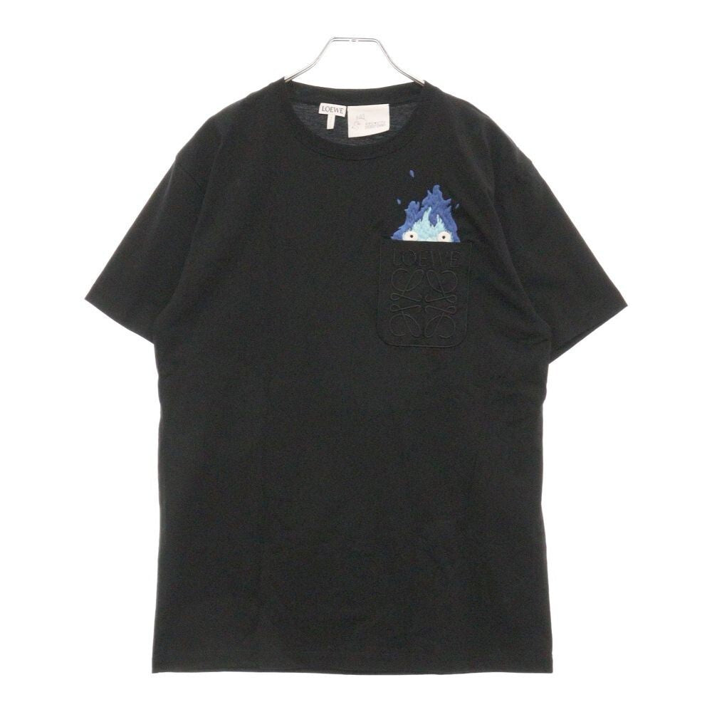 Loewe x Studio Ghibli Howl's Moving Castle Calcifer T-shirt S-Size Black Final