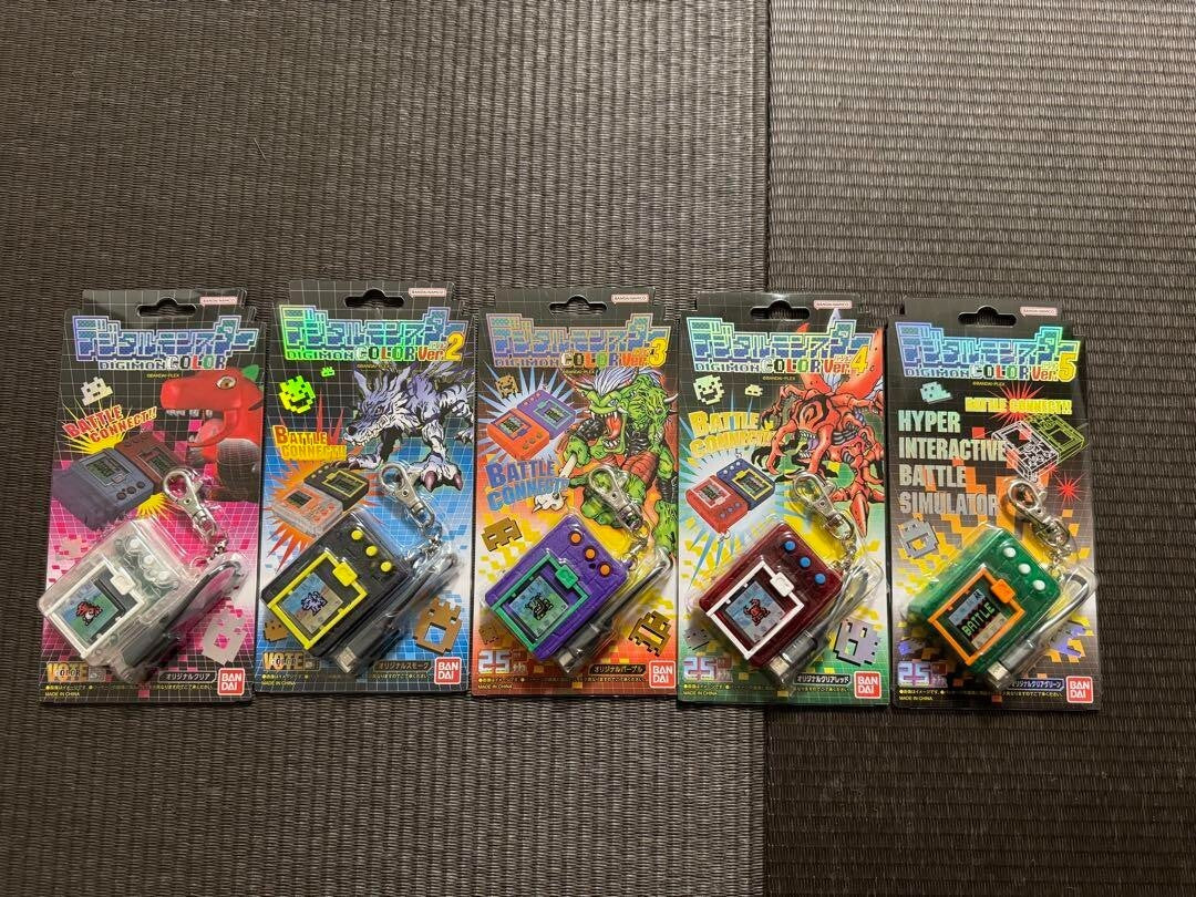Digimon Color Black Purple Red Green Digimon Color 1 2 3 4 5 full Set BANDAI
