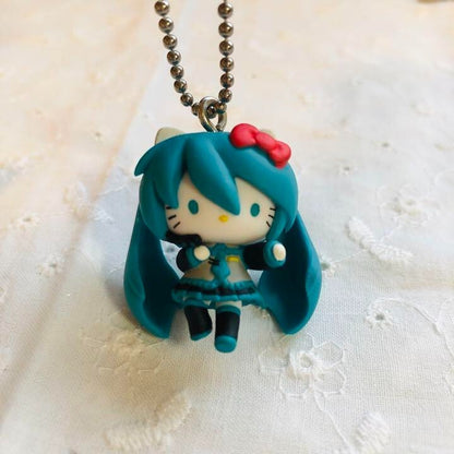 Hatsune Miku x Hello Kitty Ball Chain Mascot Vocaloid Sanrio Collaboration Cat