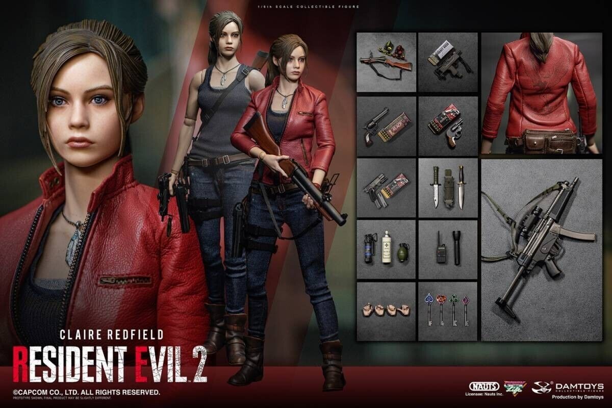 Resident Evil RE:2 Claire Redfield Note DAMTOYS 1/6 Action Figure da collezione - photo 14