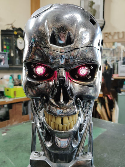 Terminator 2 T-800 Endoskull lebensgroße Kopfstatue Maßstab 1/1 Ver. 2.0...