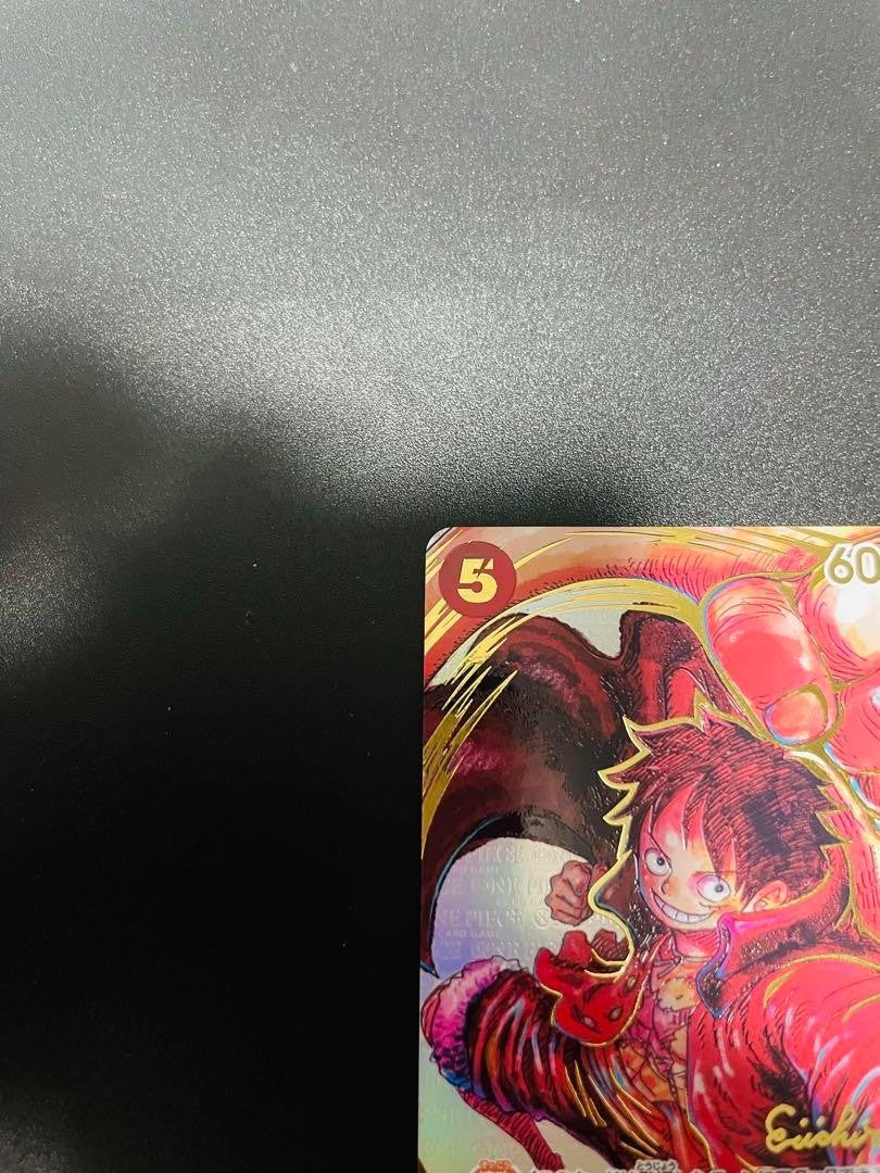 One Piece Card Game Monkey D. Luffy ST01-012 Signed by Eiichiro Oda OP-05 SR
