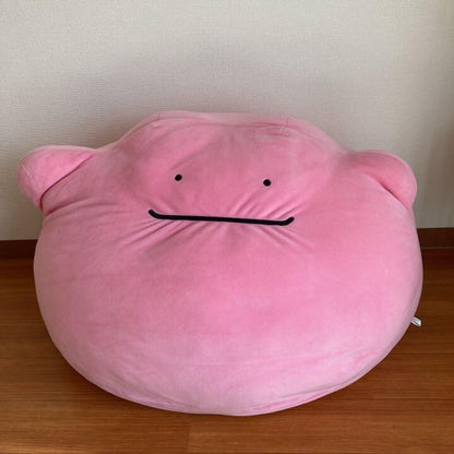 Pokemon Center Original Metamon Ditto Super Big Chewy Mothiri Plush Doll Cushion