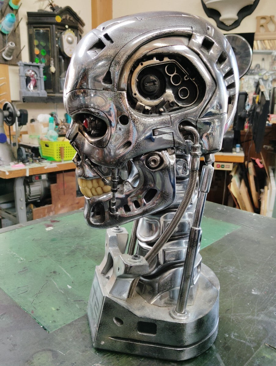 Terminator 2 T-800 Endoskull lebensgroße Kopfstatue Maßstab 1/1 Ver. 2.0...
